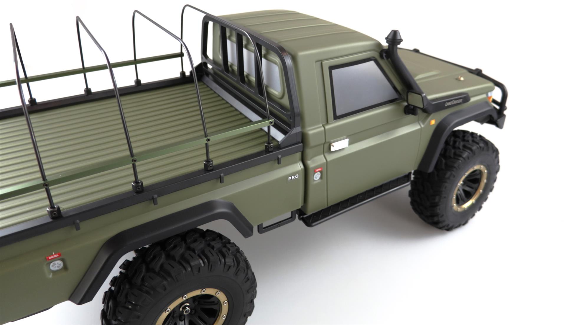 Amewi AMXRock RCX8BS Scale Crawler Pick-Up 1:8, RTR Militär grün 22474