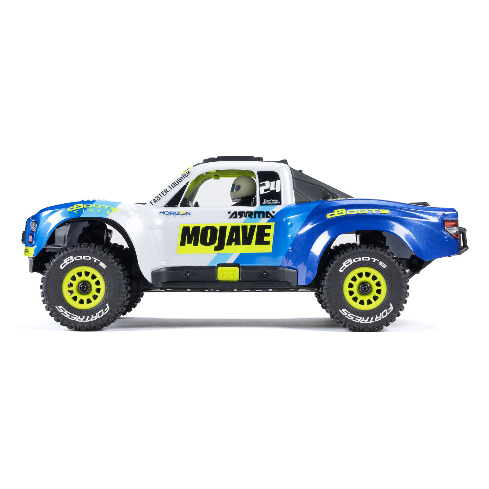 ARRMA MOJAVE GROM MEGA 380 Brushed 4X4 Small Scale Desert Truck RTR mit Akku & Lader, Blue/White ARA2104T2
