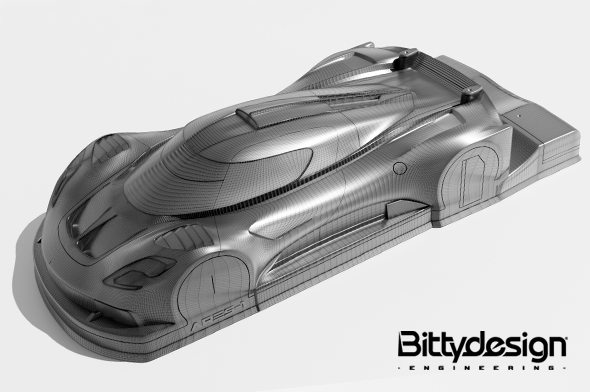 Bittydesign GT12 Body ARES-1 (Clear) 1/12 BDGT12-AS1
