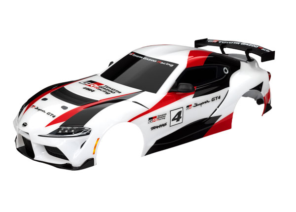 Traxxas Body, Toyota Supra GT4, complete (white) (painted, decals applied) (includes side mirrors, wing, grilles, vents, & clipless mounting) 9340X