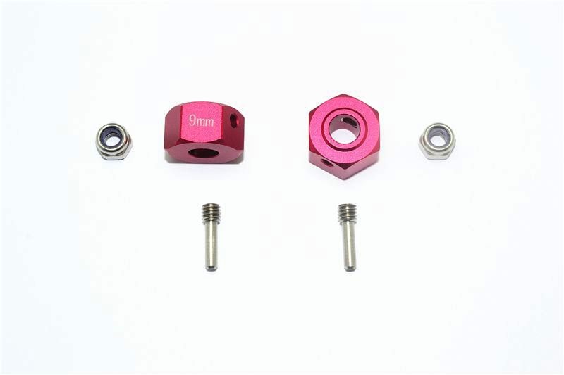 GPM Alu Hex Adapters 12x7mm rot (2 Stk.) ARRMA Granite, Big Rock, Senton MAG010/7MMR