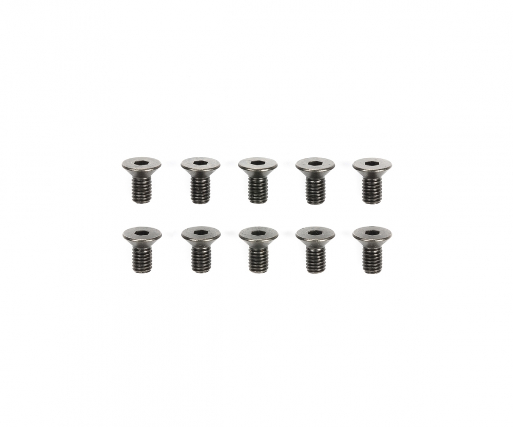 Tamiya 51625 3x6mm 6-Kant-Senkkopf Schraube Stahl(10) 300051625