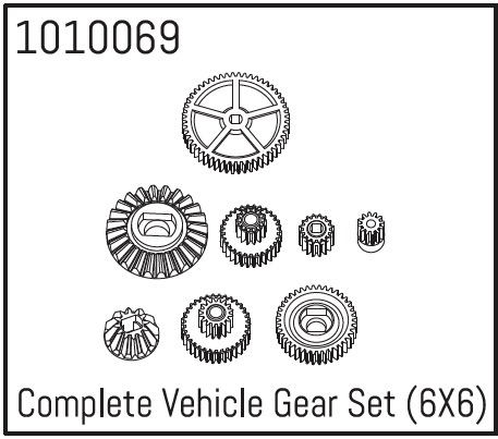 Hobby Plus Complete Vehicle Gear Set (6X6) 240121