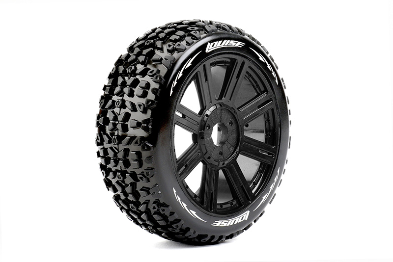 Louise B-Mazinger soft Speichen-Felge schwarz (2) Verbrenner 1:8 Offroad L-T3108SB