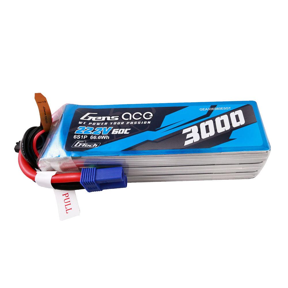 Gens Ace G-Tech 3000mAh 22.2V 60C 6S1P Lipo Akku Pack mit EC5 Stecker GEA306S60E5GT