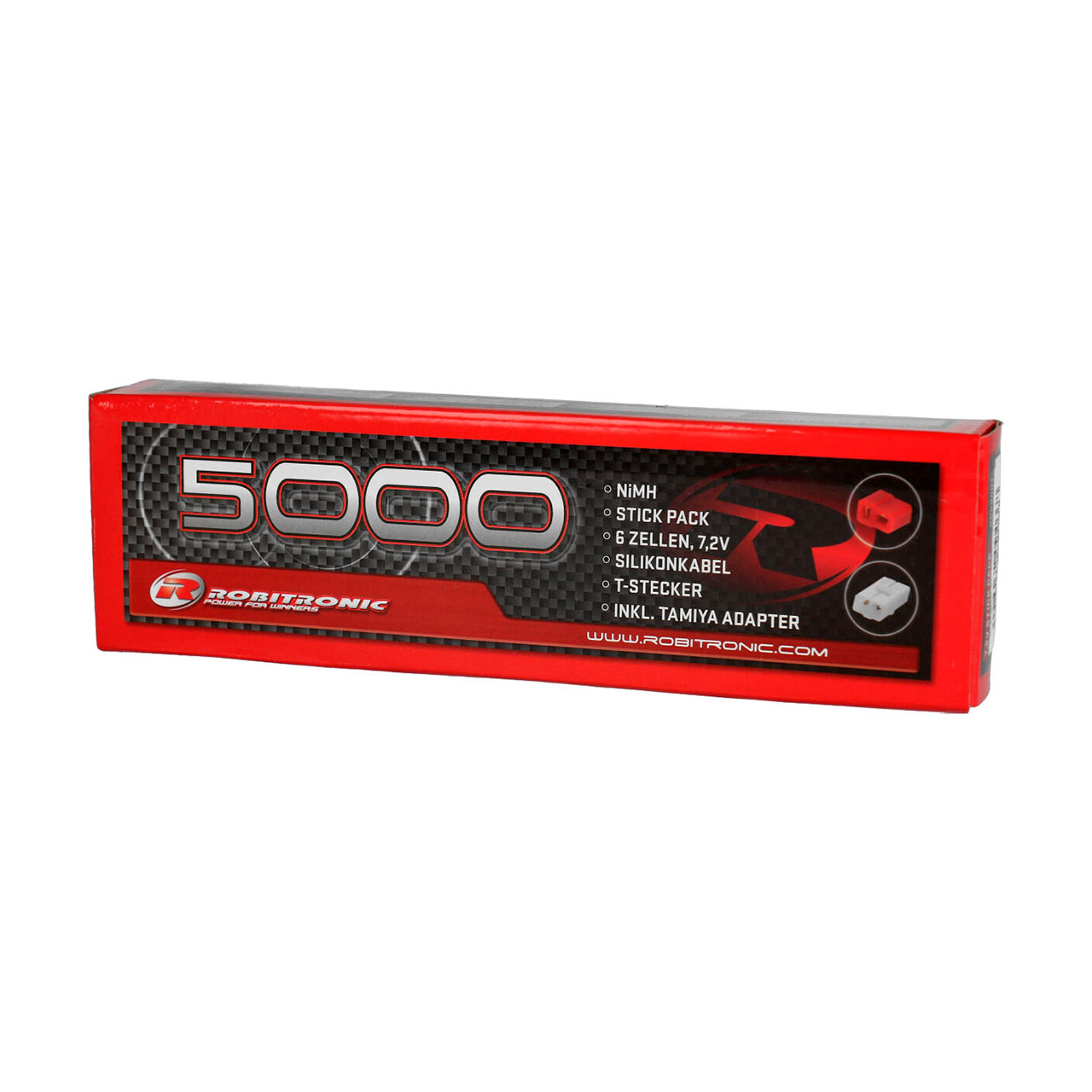 Robitronic NiMH Akku 5000mAh 7,2V Stick Pack T-Stecker & Tamiya SC5000T
