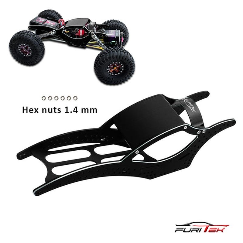 FURITEK SCYTHE V2 ALU FRAME KIT FOR SCX24 CRAWLERS - Black Kits - Rock Crawler FUR-2152
