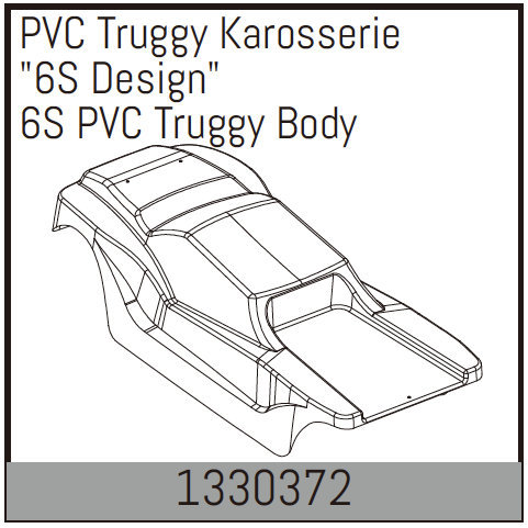 Absima PVC Truggy Karosserie "6S Design" 1330372