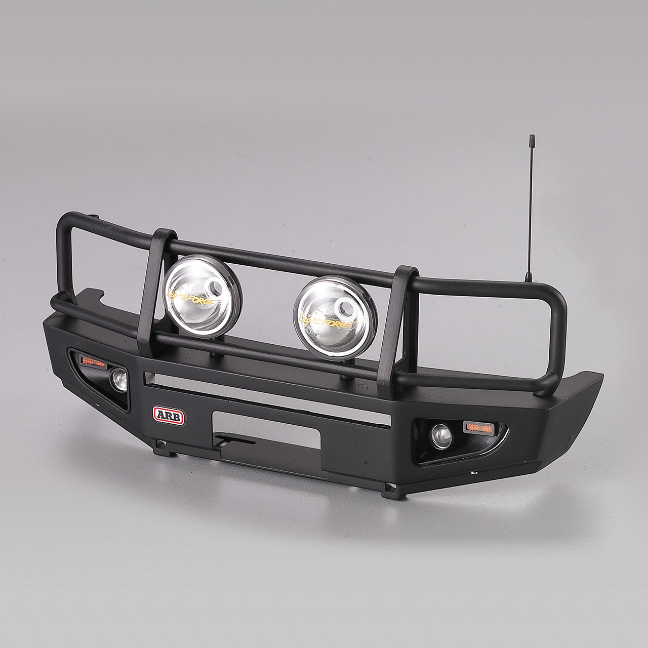 KB48689 Rammschutz mit LED Scheinwerfer Alu schwarz für 1/10 Truck