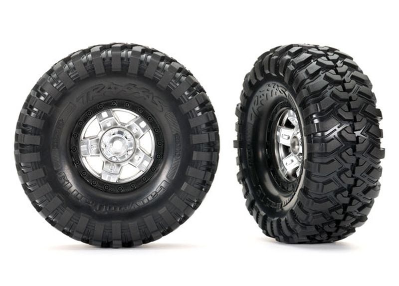 Traxxas Canyon Trail 4.6x1.9 Reifen auf TRX-4 Felgen satin-chrom (2) 8179X