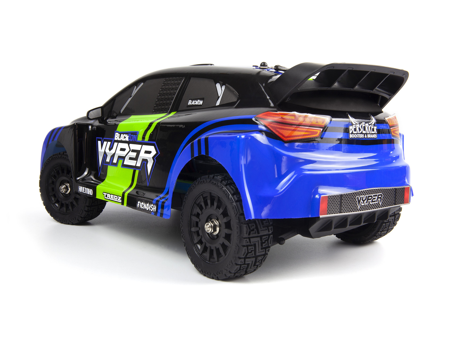 BLACKZON Vyper RX 1/16 4WD Rally Car Blau/Grün 540282 - Abbildung 4