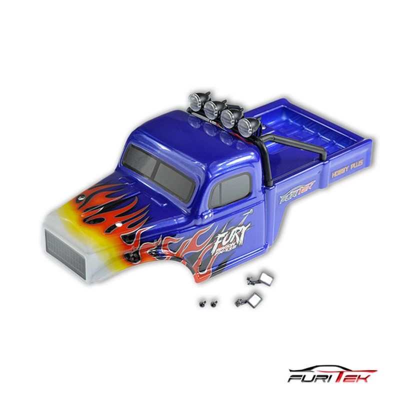 FURITEK BLUE WITH FLAMES FURY WAGON BODY FOR FX118 FX118 SPARE PARTS FUR-2409
