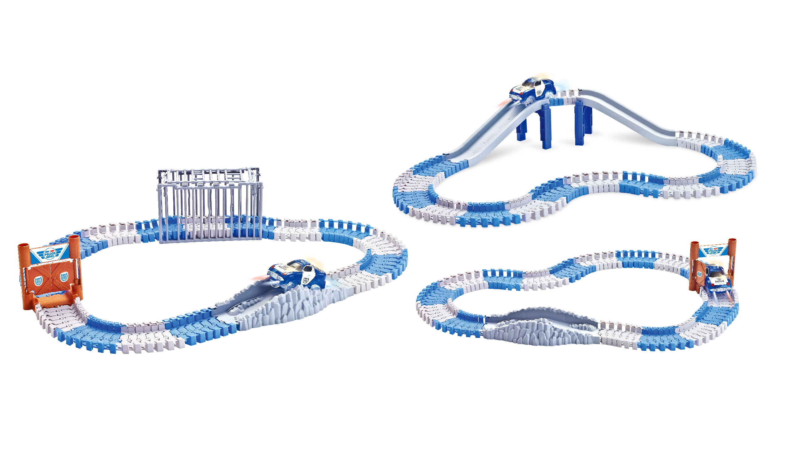 Amewi Magic Traxx Polizei Strecke 139-teilig mit Polizeifahrzeug 100663
