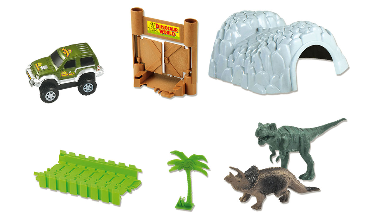 Amewi Magic Traxx Dino-Park, Mini Set mit Tunnel 109-teilig 100653