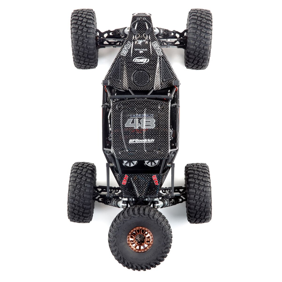 Losi Lasernut U4 1/10 4WD Rock Racer RTR Schwarz LOS03028T2