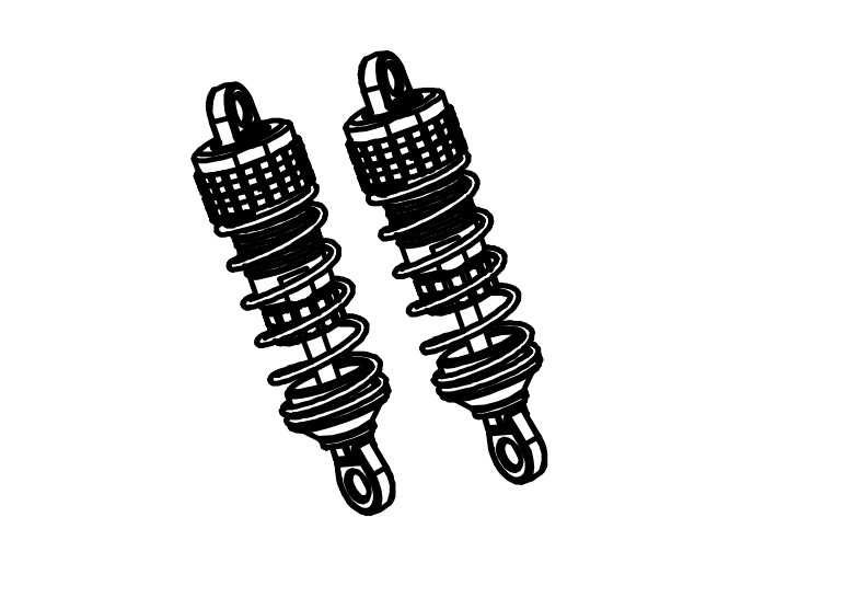 Absima Aluminum Shock Absorbers (2) 1610126