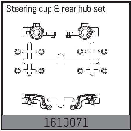 Absima Steering cup & rear hub set 1610071
