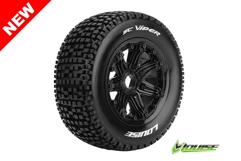 Louise SC-VIPER auf Felge schwarz (1 Paar) Sport-Compund vo/hi (2) ShortCourseLOUISE L-T3294B