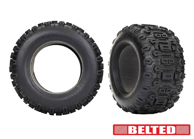 Traxxas Slegdehammer BELTED Reifen mit Einlagen (2) Sledge 9571