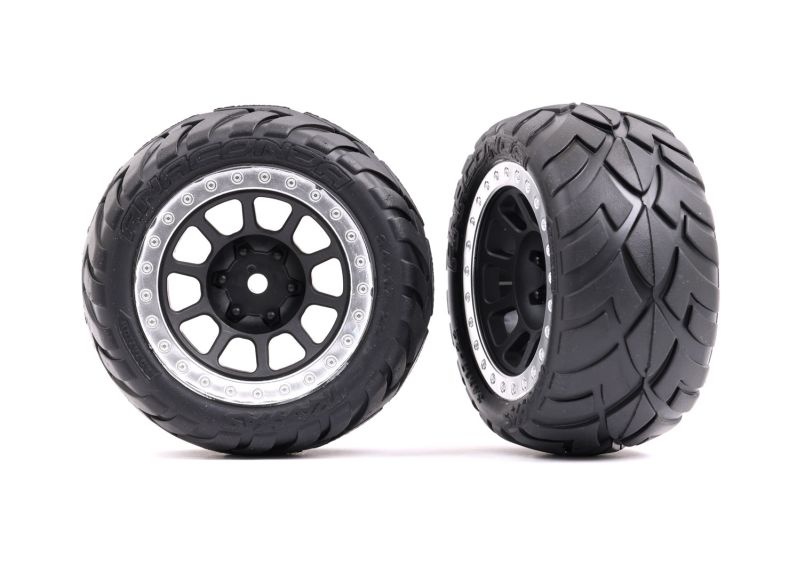Traxxas Anaconda Reifen auf Felge Bandit 2.2 Graphite-grau Satin-Chr 2478G