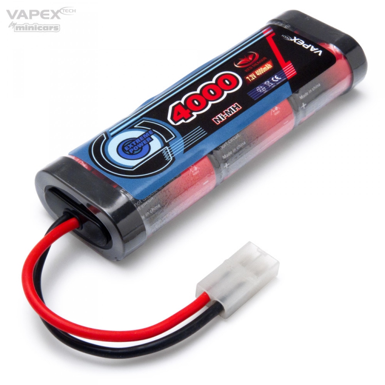 Vapex NiMH Akku 7,2V 4000mAh Tamiya Stecker 6RD4000SC-H6-T1
