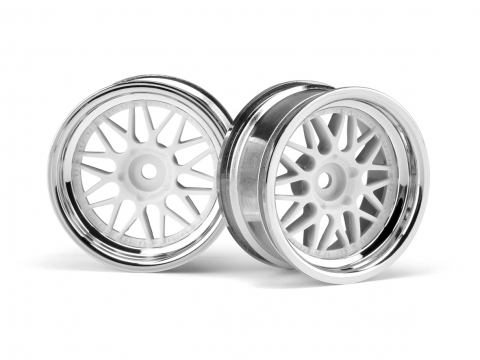 HPI HRE C90 Felge 26mm Chrom/Weiss (6mm Offset/2St) 106773 - Abbildung 1