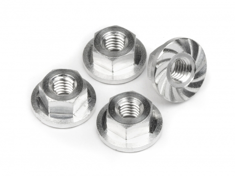 HPI Geriffelte Mutter mit Flansch M4X10.8mm (4St) 103908