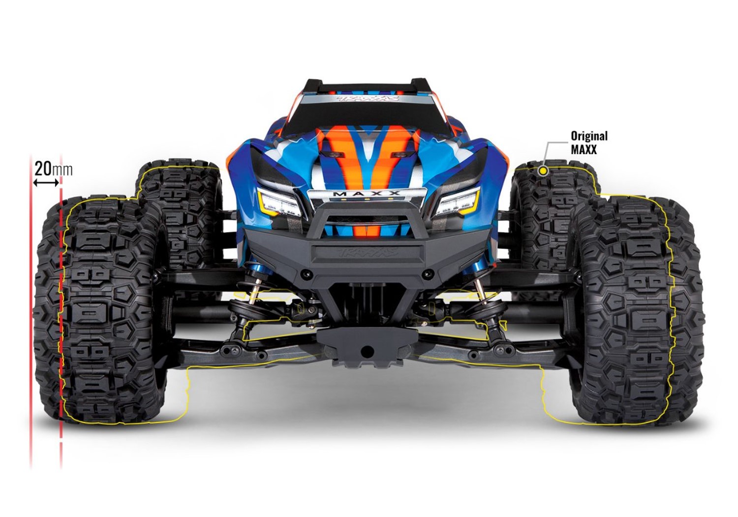 Traxxas Wide MAXX 4x4 Blau RTR VXL-4S Brushless Monstertruck ohne Akku/Lader 89086-4 - Abbildung 2