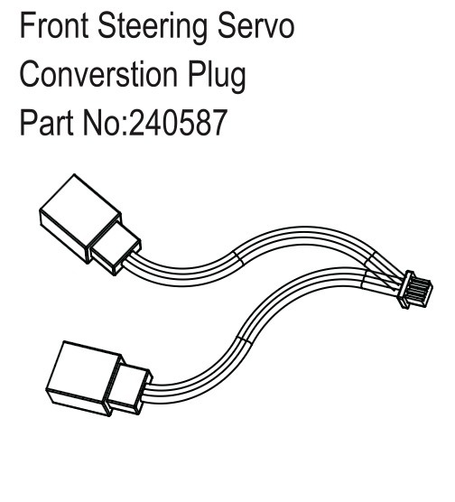 Hobby Plus Front Steering Servo Converstion Plug 240587