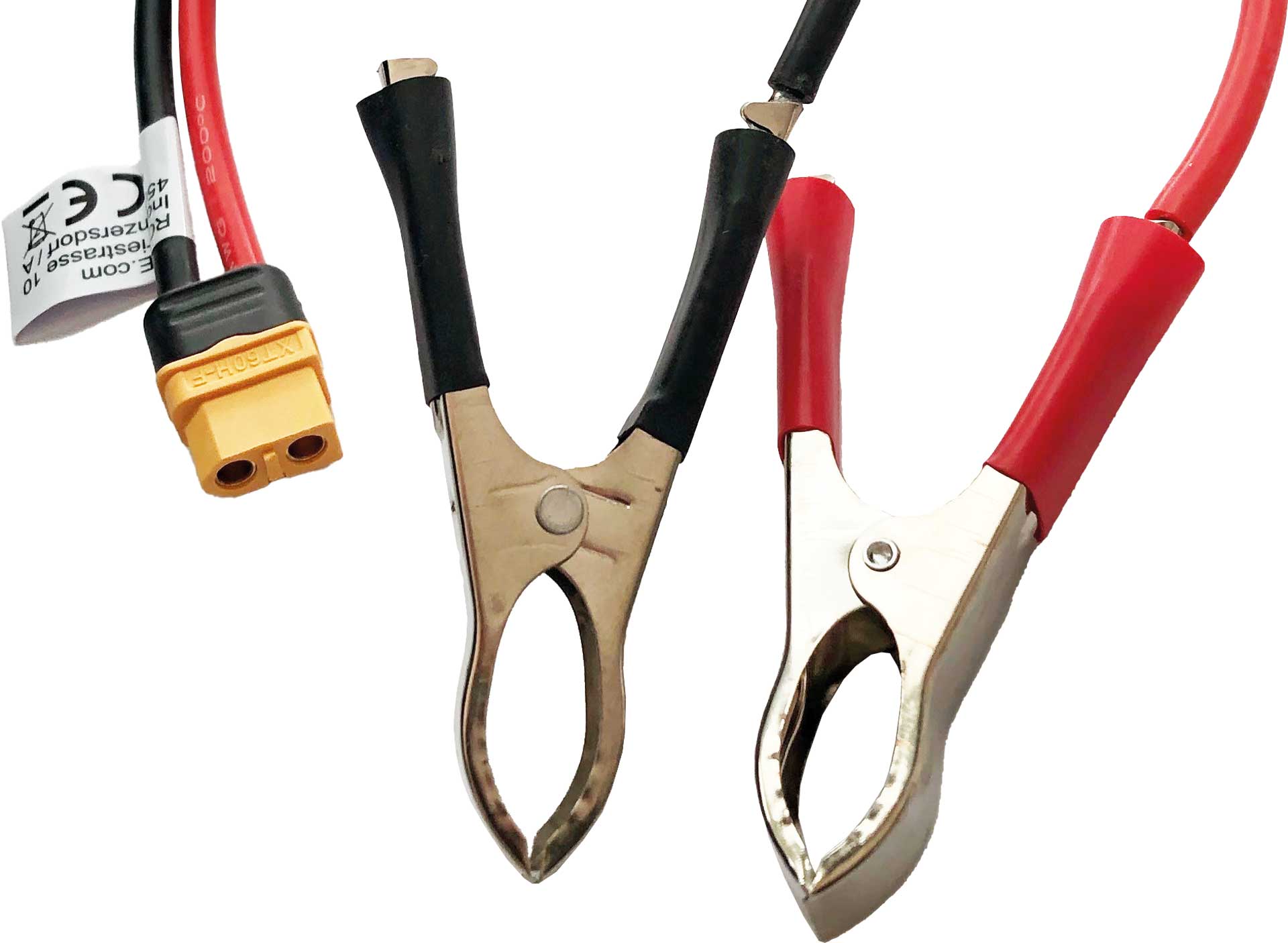 Robbe ISDT Anschlußkabel Ladegerät mit XT60 Buchse auf KFZ-Batterieklemmen 12AWG 50cm 46268
