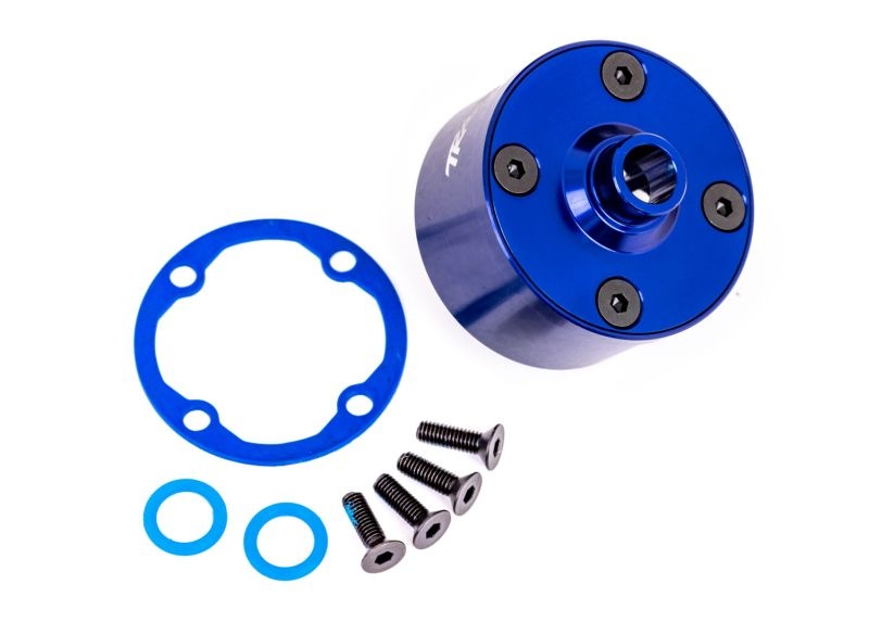 Traxxas Diff-Gehäuse Alu blau eloxiert +KT 9581X