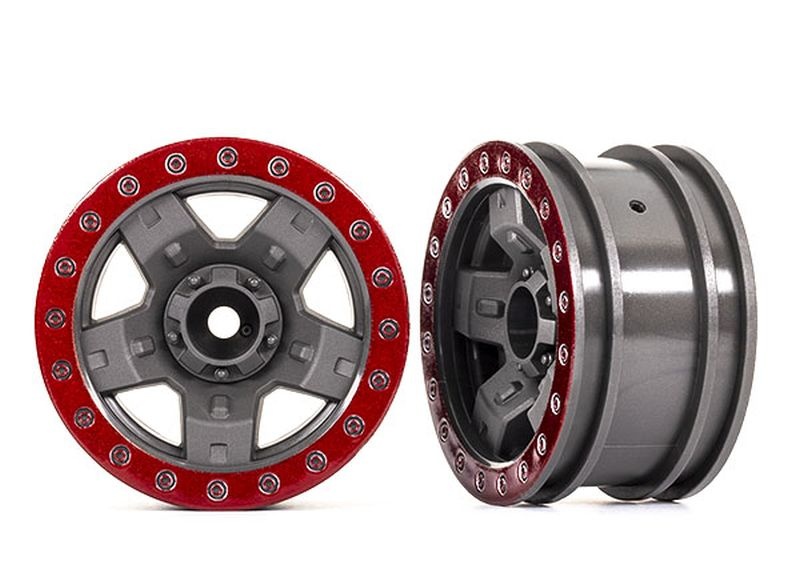 Traxxas TRX-4 Sport 2.2 Felgen grau/rot (2) TRX-4 8180-RED