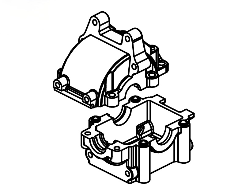 Absima Rear Gear Box 1610107