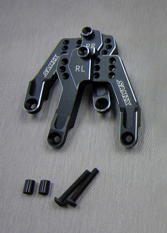 SAMIX Dämpferplatte schwarz hinten für Axial SCX10-2 SCX2-6024