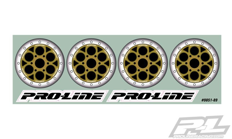 Pro-Line Showtime Bi-Metallic (silber/gold) Felgen-Dots für Showtime (2782-03 & 2783-03) & andere Sprint-Dish-Felgen 9851-00