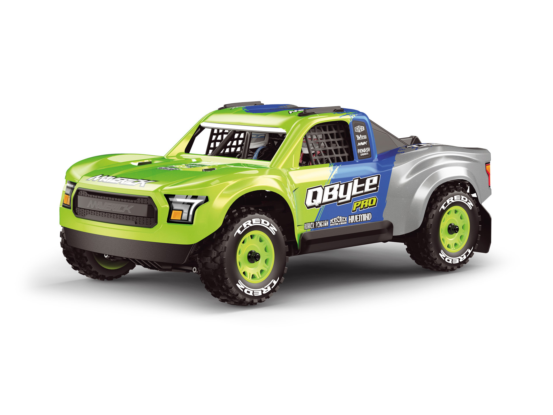 Maverick QByte SC Pro 1/12 Brushless Short Course Truck Fluoreszierend Grün MV151203 - Abbildung 1