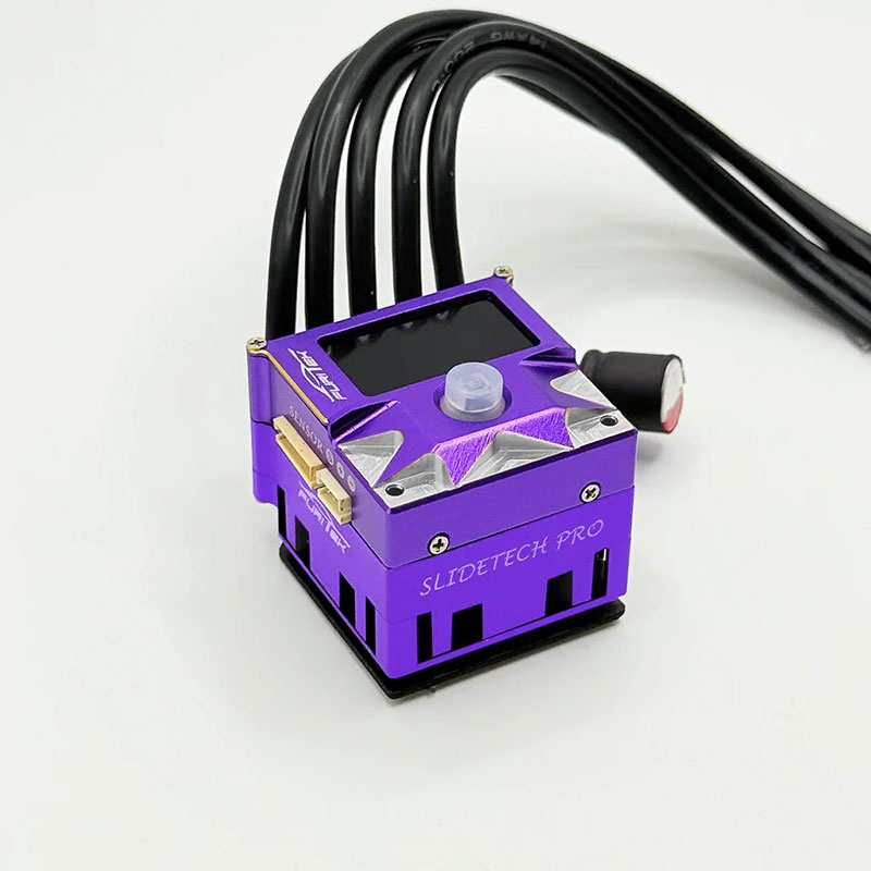 FURITEK Slide-Tech PRO Regler Sensor mit OLED & interner Lüfter für 1/10 Drifter & Stock Racing Purple Editio FUR-2702