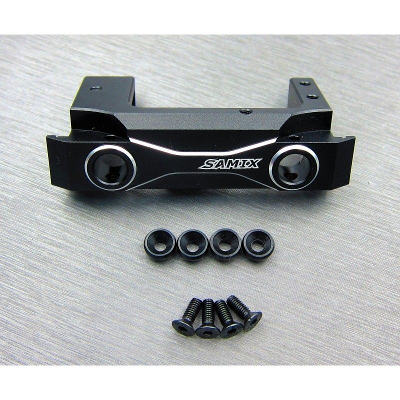 SAMIX Alum. Bumper Befestigung kurz vorn schwarz für Axial SCX10-2 SCX2-6068