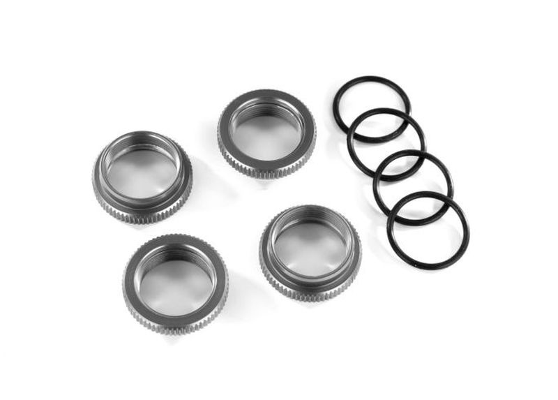 Traxxas Dämpferfeder-Halter GT-Maxx Alu grau  8968-GRAY