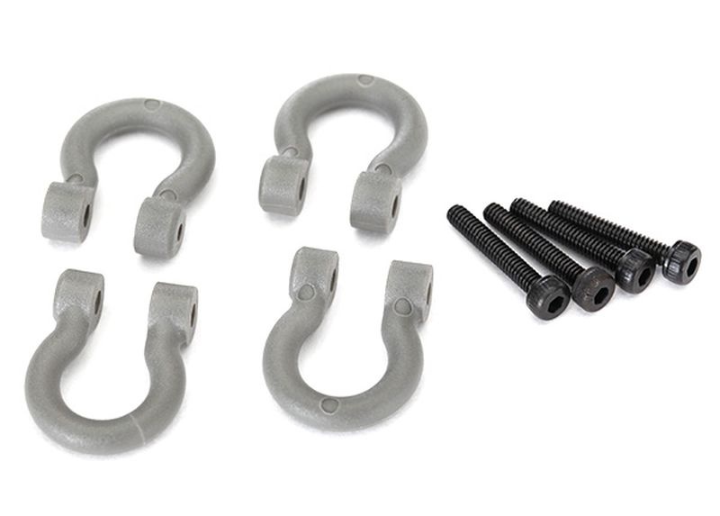 Traxxas Bumper D-Rings, grey (v/h) 2.0x12 CS (4) 8234