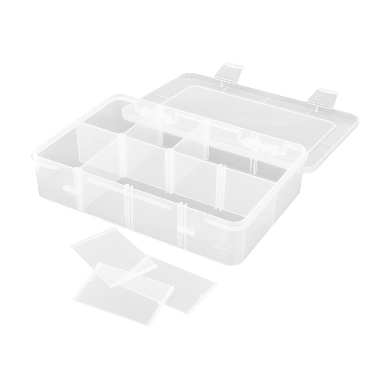 Robitronic Sortierkasten 8 Fächer variabel 186x125x43mm R14035