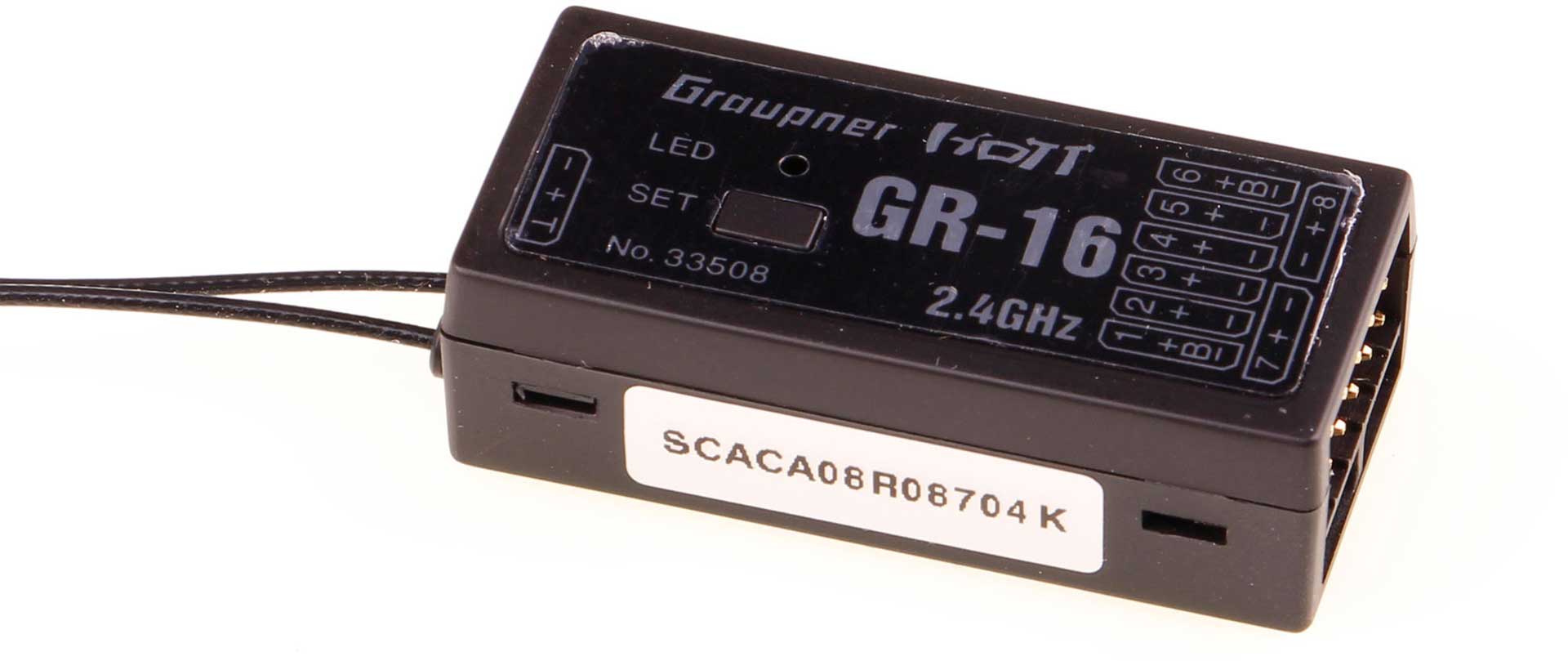 GRAUPNER GR-16 2,4GHZ HOTT 8K EMPFÄNGER 33508