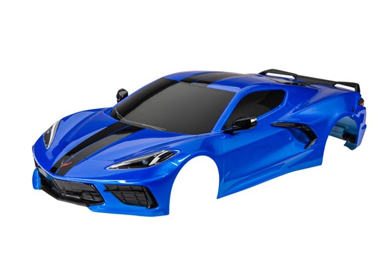 Traxxas Karo Chevy Corvette Stingray blau lackiert inkl Aufkleber 9311X