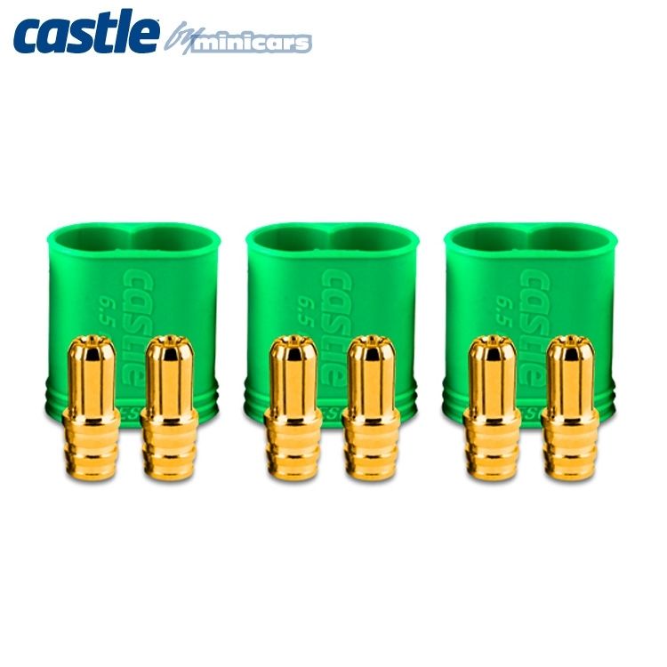 Castle Bullet Connector Male 6,5mm mit Gehäuse 3St. 011-0068-00