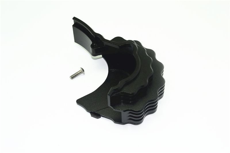 GPM Alu Hauptzahnradabdeckung mit Kühlkörper schwarz Traxxas 1/10 E-Revo