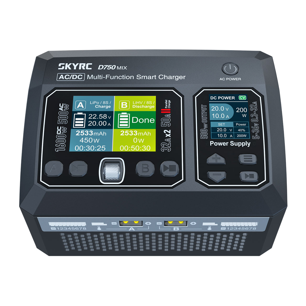 SkyRC D750 MIX Ladegerät LiPo 1-8s 32A 500W AC SK-100201-01