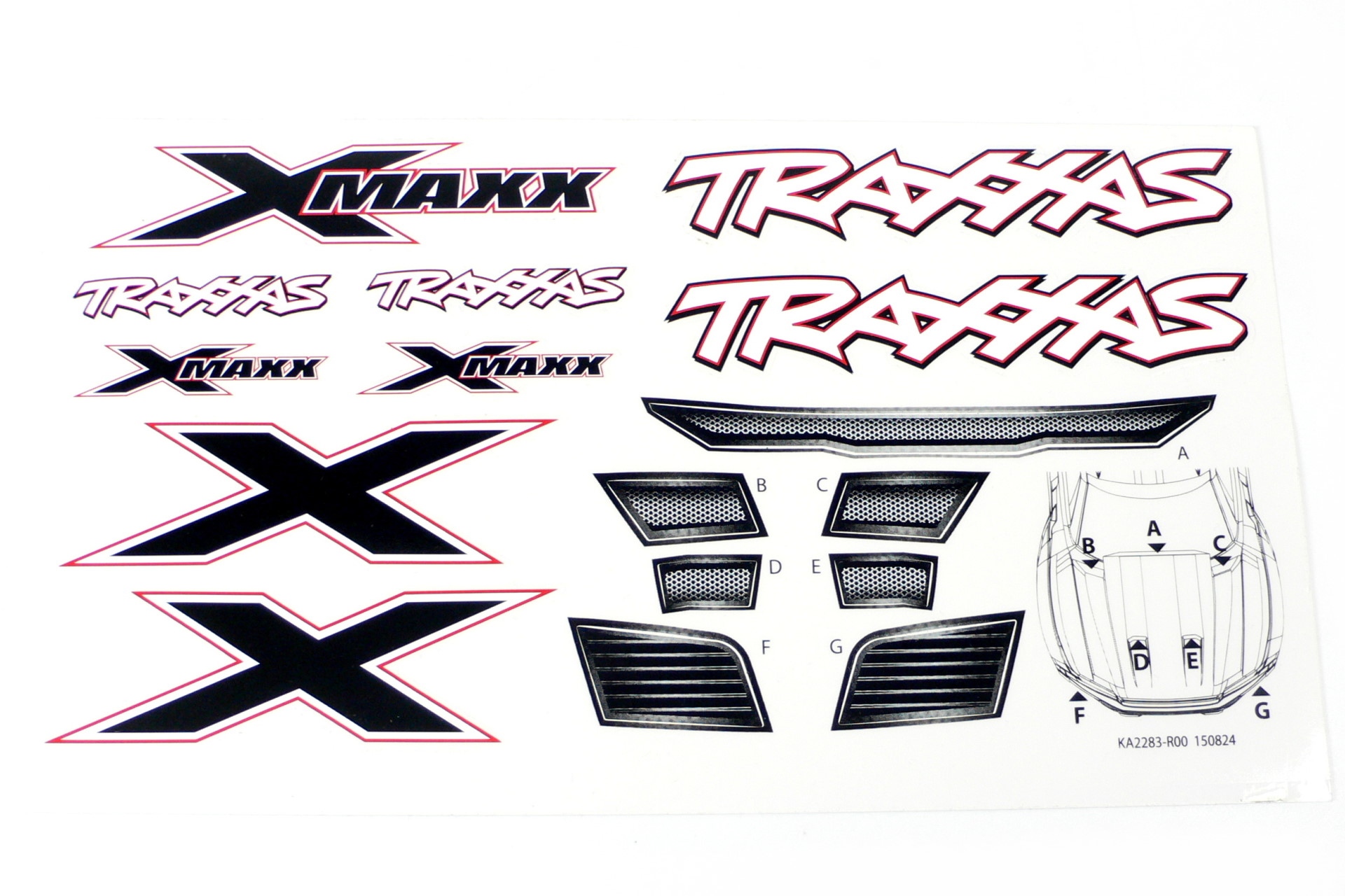 Decal Set Dekorbogen Traxxas X-MAXX Aufkleberbogen - Abbildung 1
