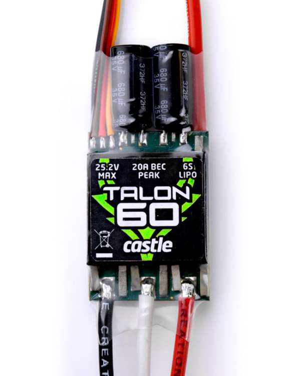 Castle Talon 60 - 2-6S 60A 8A-BEC ESC 010-0163-00