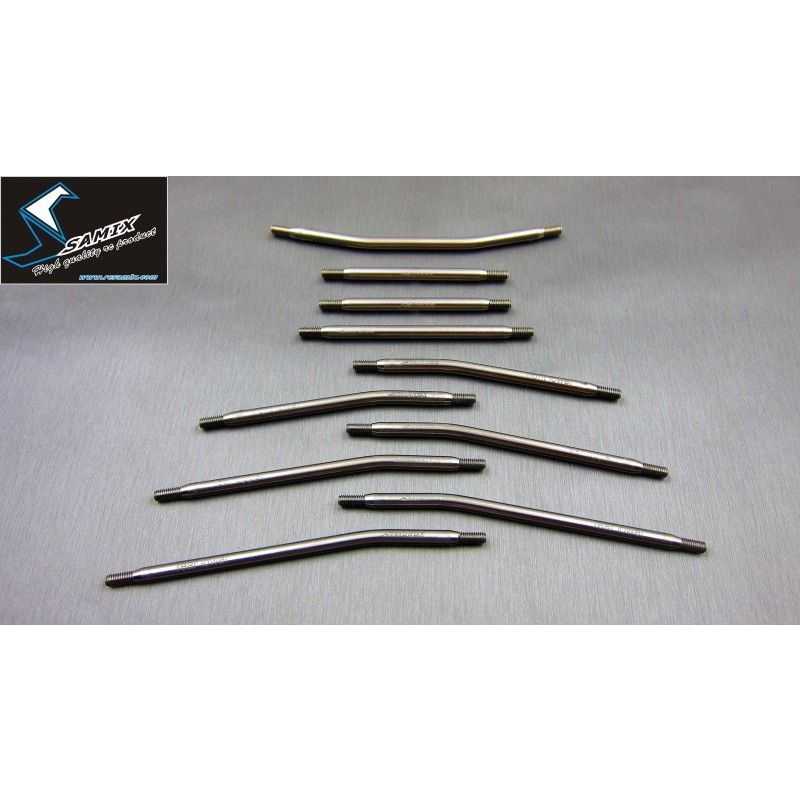 SAMIX Titan Aufhängungsstifte Link 313mm Kit 10Stk. für Axial SCX10-2 SCX2-5025FLS