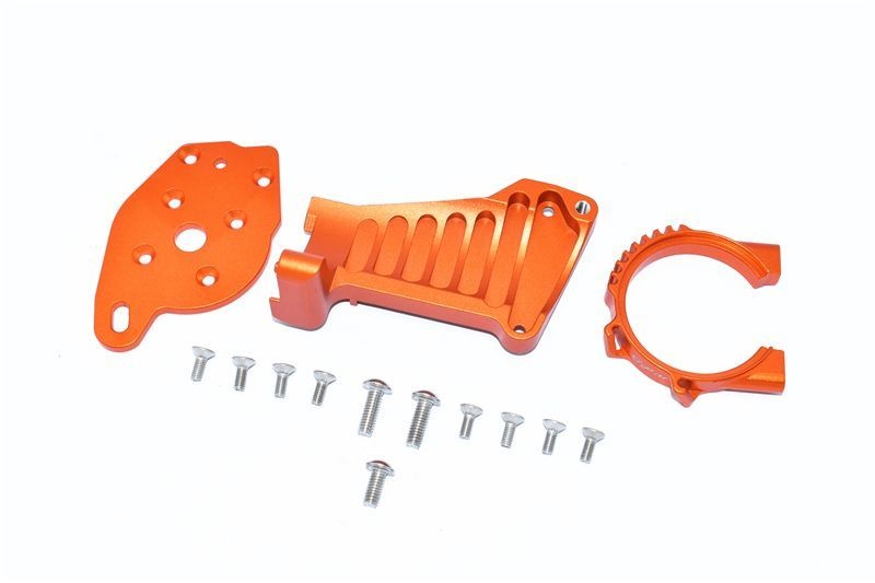 GPM Alu Motorbefestigung orange Traxxas MAXX